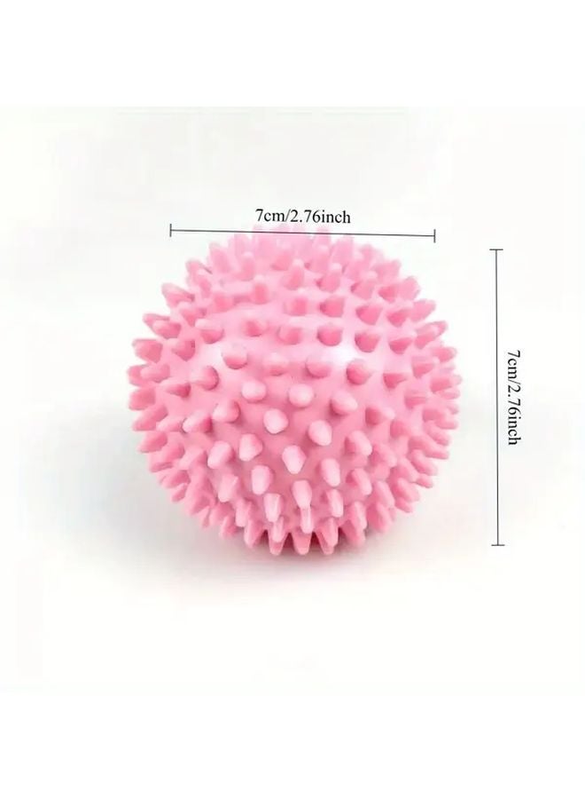 Pink Massage Ball Set for Muscle Relaxation Yoga Fitness Neck Shoulder Foot Massager - Image 4